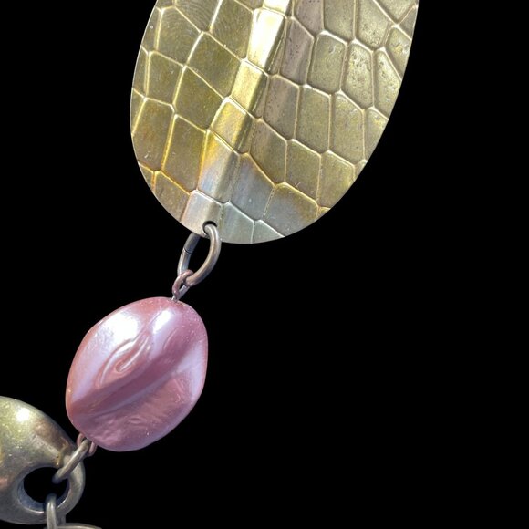 Chicos Statement Necklace Mixed Metals Art To Wear Bohemian Eclectic Vintage - Picture 5 of 8